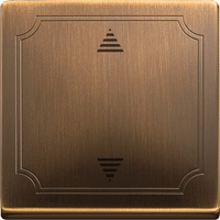 MTN584243,Blind push-button, antique brass, Antique