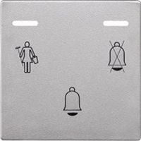 MTN587660,Bell push-button with LED displays, aluminium, System M